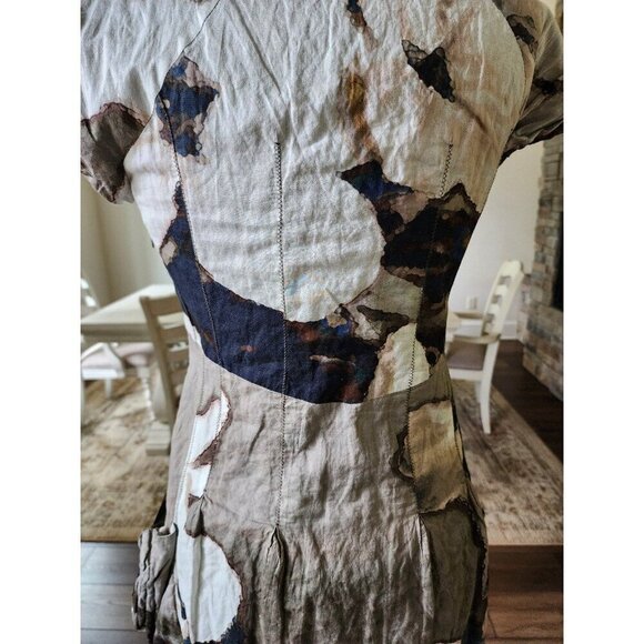 Vivi Made in Italy Abstract Boho Cotton Metal‎ Dress - Picture 7 of 9